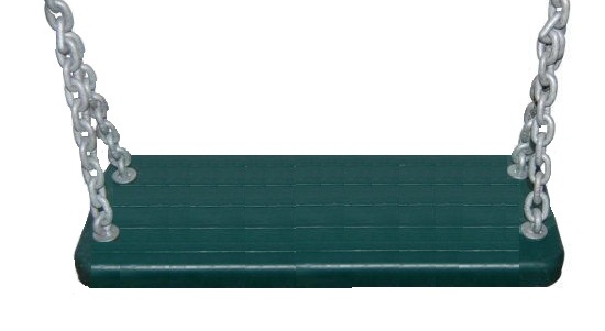 (image for) Sedile di Gomma Std con catene - Verde