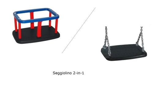 (image for) Seggiolino di Gomma 2-in-1 blu/rosso/nero