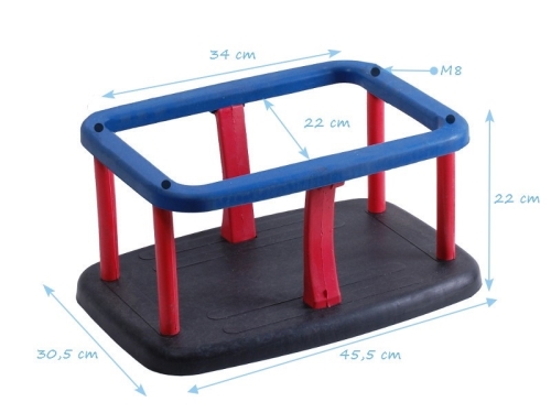 (image for) Seggiolino di Gomma 2-in-1 Gabbia blu/rosso/rosso