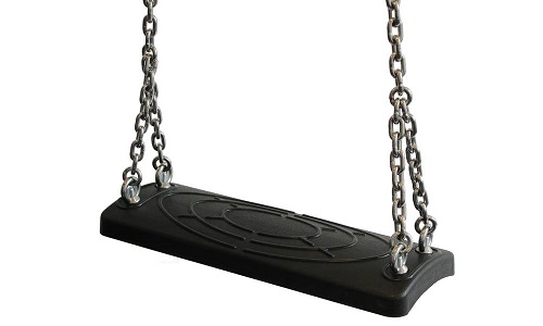 Sedile di Gomma Std con catene - Nero (image for) Sedile di Gomma Std con catene - Nero