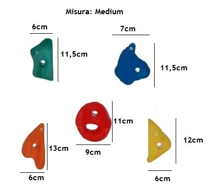 5 Appigli per Scalata - Medium (image for) 5 Appigli per Scalata - Medium