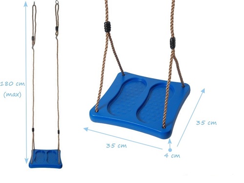 (image for) Swing seat for standing/sitting - Blue