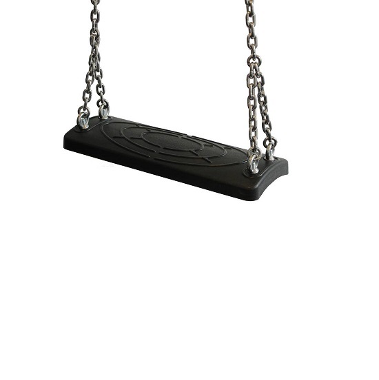 Sedile di Gomma Std con catene - Nero (image for) Sedile di Gomma Std con catene - Nero