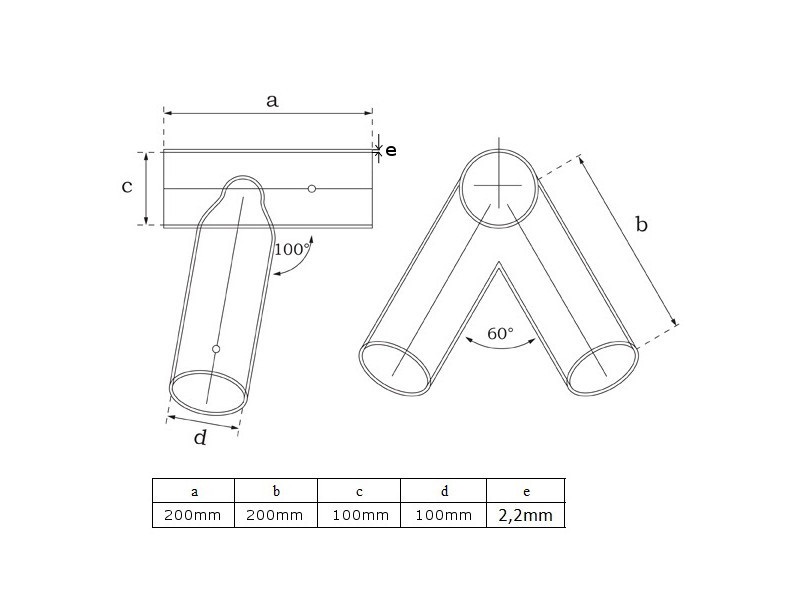 (image for) 100 swing joint 100x100mm Green