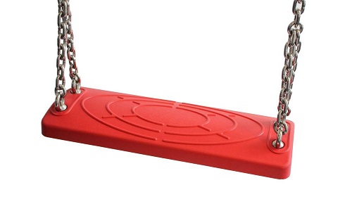 Sedile di Gomma Std con catene - Rosso (image for) Sedile di Gomma Std con catene - Rosso