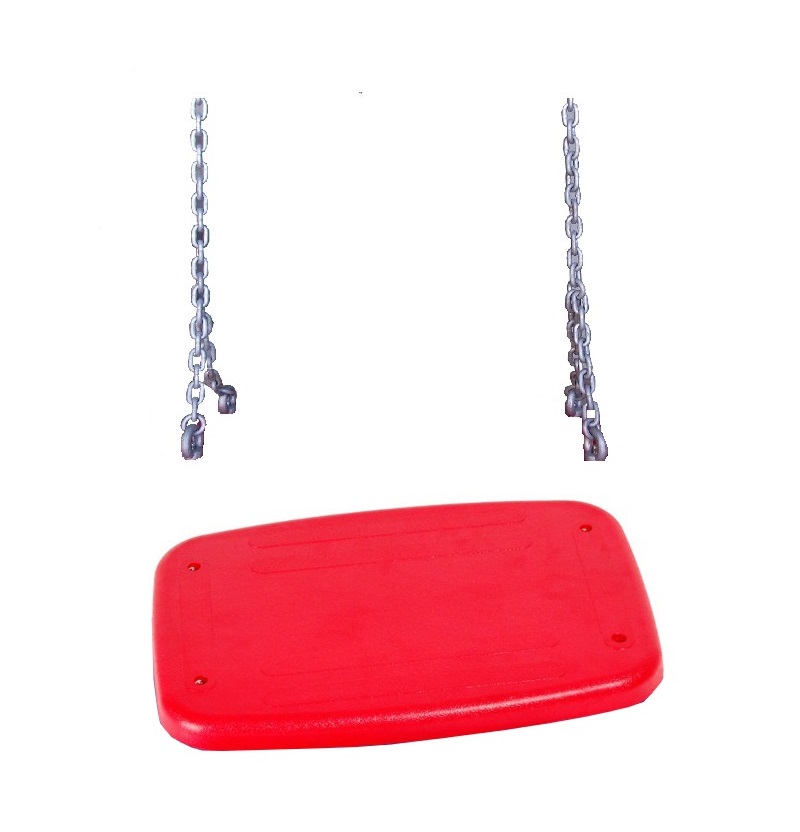 Sedile di Gomma Grande XXL con catene - Rosso (image for) Sedile di Gomma Grande XXL con catene - Rosso