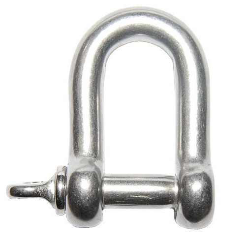 (image for) 1 pair of Stainless steel 'D' shackles for swing seat chains
