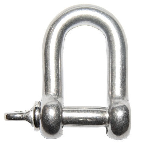 1 paio di Grilli a forma di 'D' M4 in acciaio inox per catene per sedile (image for) 1 paio di Grilli a forma di 'D' M4 in acciaio inox per catene per sedile